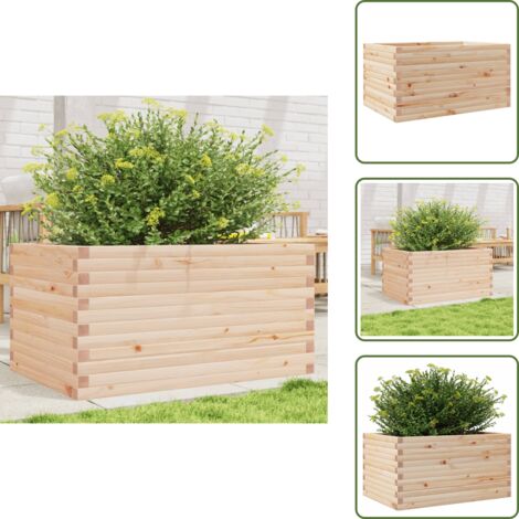 Fioriera per piante - vidaXL Fioriera da Giardino 90x60x46 cm in Legno Massello di Pino - Fioriera per fiori