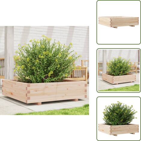 Fioriera per piante - vidaXL Fioriera da Giardino 90x90x26,5 cm in Legno Massello di Pino - Fioriera per fiori