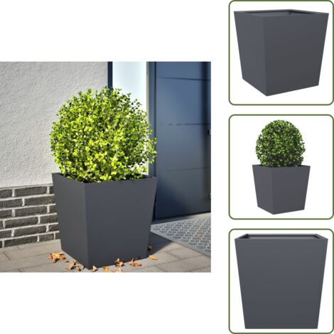 Fioriera per piante - vidaXL Fioriera da Giardino Antracite 50x50x50 cm in Acciaio - Fioriera per erbe aromatiche