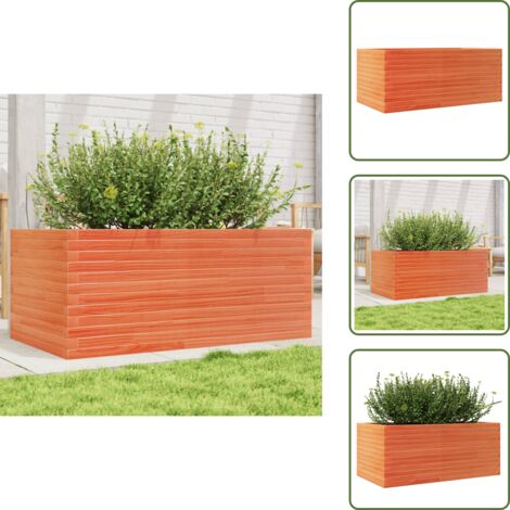 Fioriera per piante - vidaXL Fioriera Giardino Marrone Cera 110x60x46 cm Legno Massello Pino - Fioriera per fiori