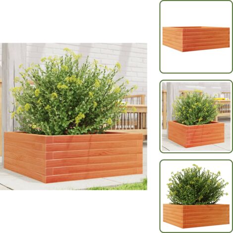 Fioriera per piante - vidaXL Fioriera Giardino Marrone Cera 60x60x23 cm Legno Massello Pino - Fioriera per fiori