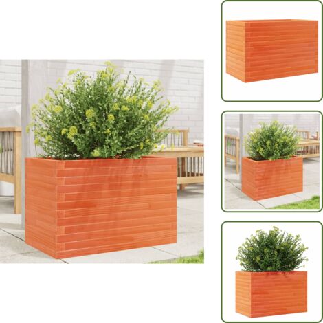 Fioriera per piante - vidaXL Fioriera Giardino Marrone Cera 70x40x45,5cm Legno Massello Pino - Fioriera per fiori