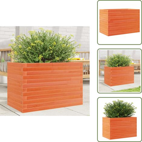 Fioriera per piante - vidaXL Fioriera Giardino Marrone Cera 70x40x46 cm Legno Massello Pino - Fioriera per fiori