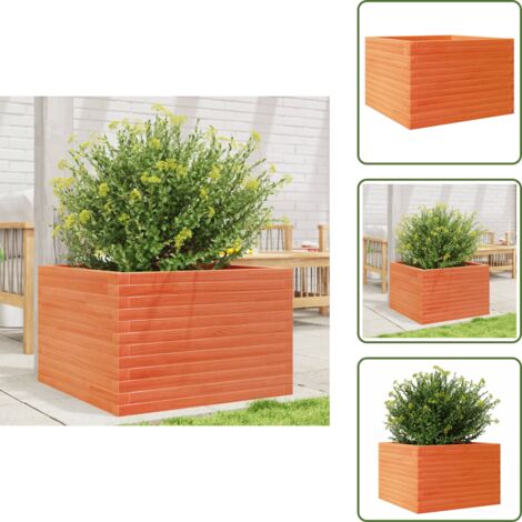 Fioriera per piante - vidaXL Fioriera Giardino Marrone Cera 70x70x45,5cm Legno Massello Pino - Fioriera per fiori