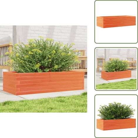 Fioriera per piante - vidaXL Fioriera Giardino Marrone Cera 90x40x23 cm Legno Massello Pino - Fioriera per fiori