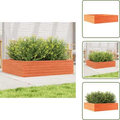 Fioriera per piante - vidaXL Fioriera Giardino Marrone Cera 90x90x23 cm Legno Massello Pino - Fioriera per fiori
