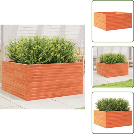 Fioriera per piante - vidaXL Fioriera Giardino Marrone Cera 90x90x46 cm Legno Massello Pino - Fioriera per fiori