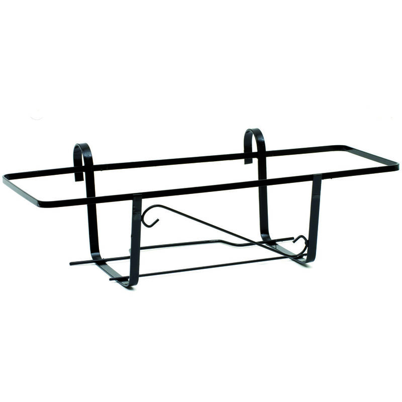 Capaldo - fioriera da balcone in ferro battuto mod Napoli 40 cm nero esterno vasi