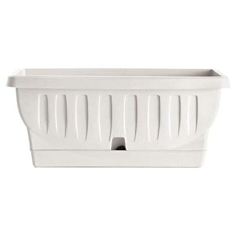 Fioriera Rettangolare Cm 50 Natura Bianco 34204 Bama Sottovaso Fiori Piante