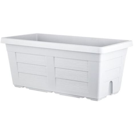 FIORIERA RETTANGOLARE cm  60 x 30 x 26 - ghiaccio (senza sottovaso)  - BAMA