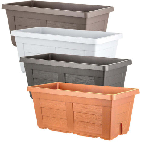 FIORIERA RETTANGOLARE cm 80 x 40 x 34 - antracite (senza sottovaso) cm 80 x 40 x 34 - antracite (senza sottovaso)