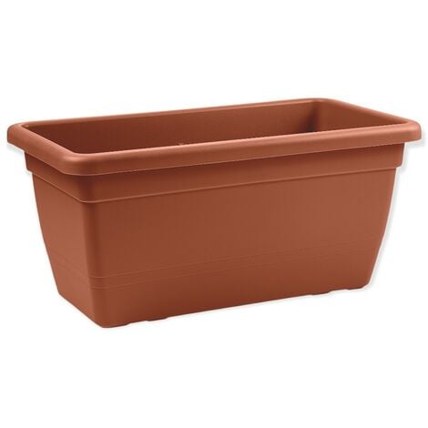 FIORIERA RETTANGOLARE in plastica vaso da giardino DA 100 cm Anthea VARI COLORI - Color: TERRACOTTA