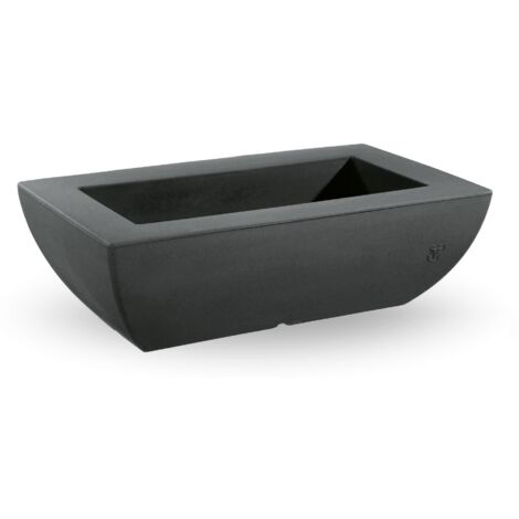 Fioriera rettangolare in resina "Genesis" 70 cm. Antracite