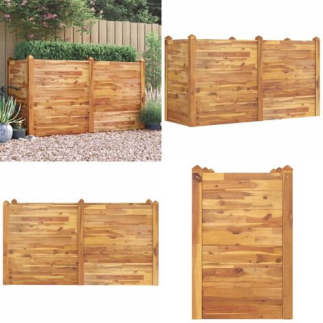 Fioriera Rialzata da Giardino 160x60x84cm Legno Massello Acacia - Fioriera in legno - Fioriera rialzata