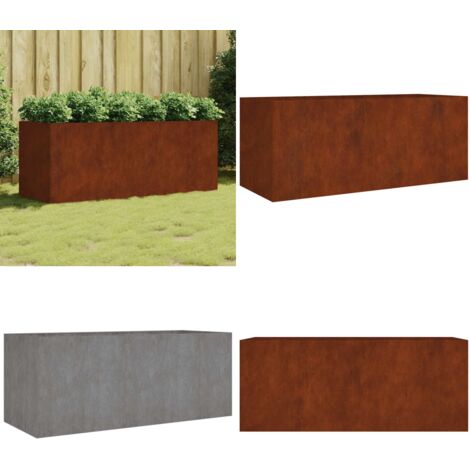 Fioriera Rialzata da Giardino 200x80x80 cm in Acciaio Corten - Fioriera rialzata - Acciaio corten