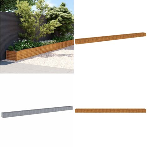 Fioriera Rialzata da Giardino 770x50x36 cm in Acciaio Corten - Fioriera in acciaio corten - Fioriera rialzata