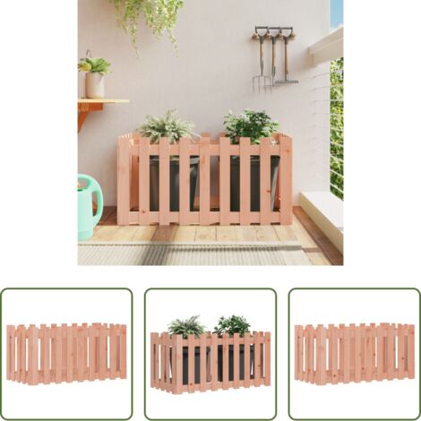 Fioriera rialzata -  Fioriera Rialzata Giardino Recinzione 100x50x50cm Legno Douglas