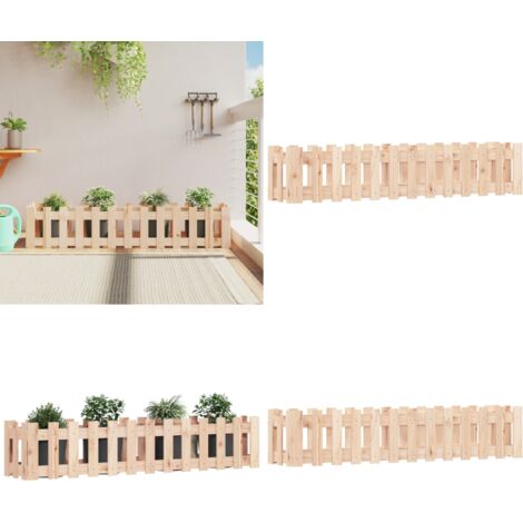 Fioriera Rialzata Giardino a Recinzione 150x30x30 cm Legno Pino - Fioriera in legno - Fioriera rialzata