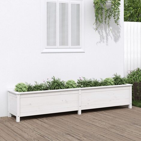 Fioriera da Giardino in Legno Portavso Rettangolare da balcone 80x120