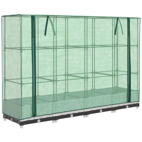 Fioriera rialzata per aiuola fioriera per terrazza giardino rialzato con copertura effetto rattan 160 x 40 x 123 cm bianco 020038750