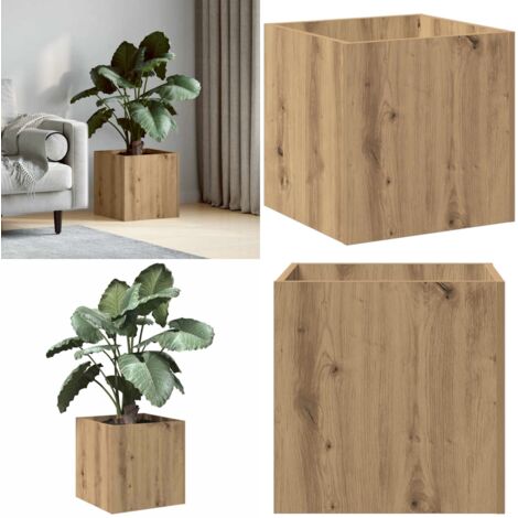 Fioriera Rovere Artigianale 40x40x40 cm in Legno Multistrato - Fioriera artigianale - Fioriera rovere