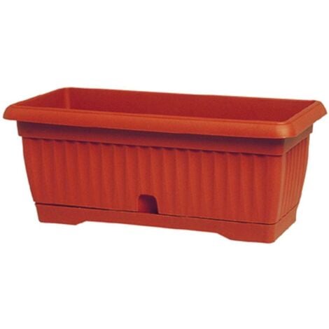 Vaso Rettangolare Plastica Fioriera Lunga In Plastica Grigia Vaso Per Piante Da Finestra - Foto 8