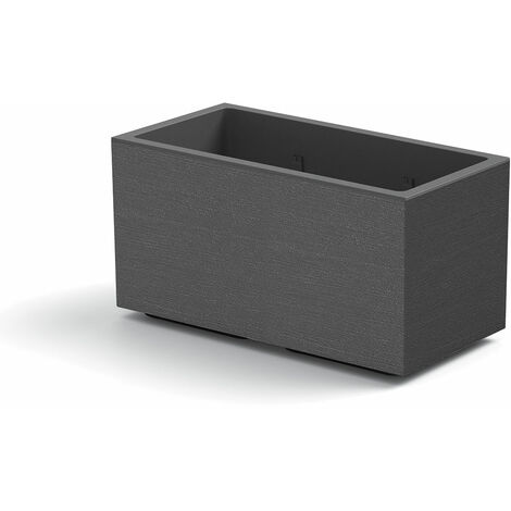 FIORIERA vaso RETTANGOLARE MATHERIA in plastica CON RUOTE 80CM VECA vari colori - Color: BIANCO