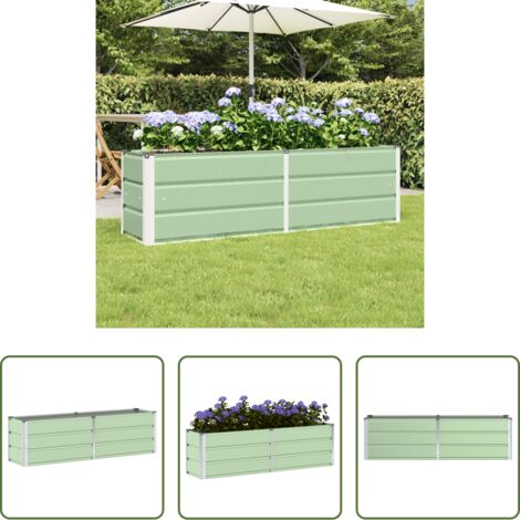 Fioriera verde -  Fioriera Verde 160 x 40 x 45 cm Acciaio