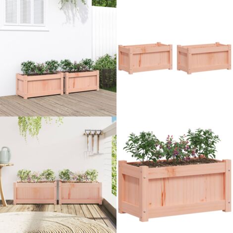 Fioriere da Giardino 2 pz in Legno Massello di Douglas - Fioriere in legno - Fioriere da esterno