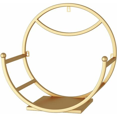 Fioriere da parete per piante da interno Portapiante da parete dal design moderno, portapiante da soggiorno per ristorante, cornice decorativa da parete dorata 25 cm
