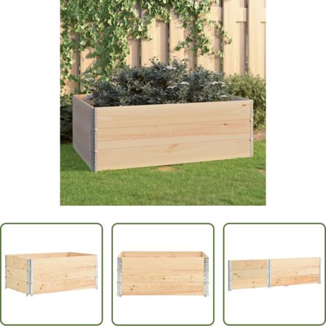 Fioriere in legno -  Fioriere Rialzate 3 pz 100x150 cm in Legno Massello di Pino