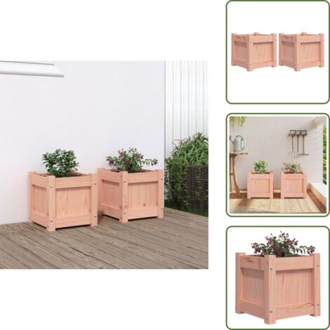 Fioriere per patio - vidaXL Fioriere da Giardino 2 pz in Legno Massello di Douglas - Fioriere per balcone