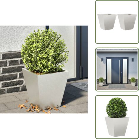 Fioriere per piante - vidaXL Fioriere da Giardino 2 pz 30x30x30 cm in Acciaio Zincato - Fioriere per erbe aromatiche