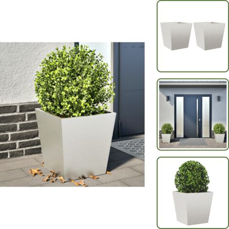 Fioriere per piante - vidaXL Fioriere da Giardino 2 pz 40x40x40 cm in Acciaio Inox - Fioriere per erbe aromatiche