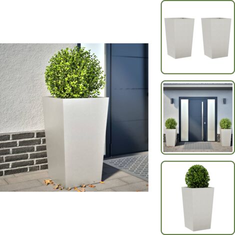 Fioriere per piante - vidaXL Fioriere da Giardino 2 pz 45x45x75 cm in Acciaio Inox - Fioriere per erbe aromatiche