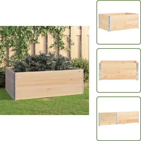 Fioriere pieghevoli - vidaXL Fioriere Rialzate 3 pz 100x150 cm in Legno Massello di Pino - Fioriere da balcone