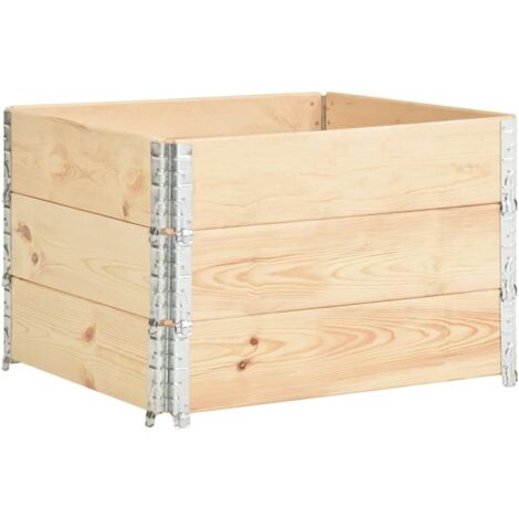 Fioriere Rialzate 3 pz 100x100 cm in Legno Massello di Pino vidaXL