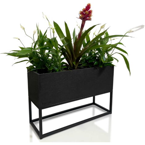 FIORINO Blumenständer aus Metall im Loft-Stil, 62 x 22 x 40 cm