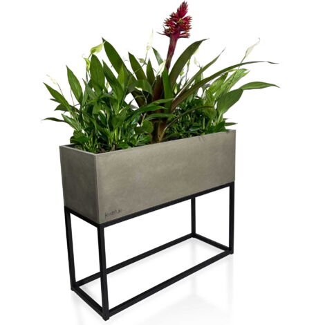 FIORINO Loft-Blumenständer, grau, 62 x 22 x 50 cm