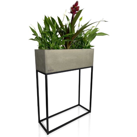 FIORINO Loft-Blumenständer, grau, 62 x 22 x 80 cm