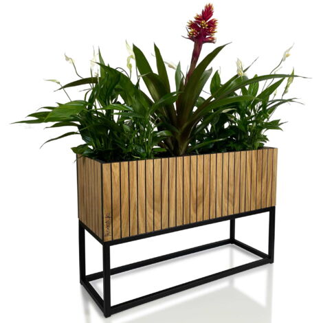 FIORINO portafiori da soppalco lamelle 62x22x40 cm