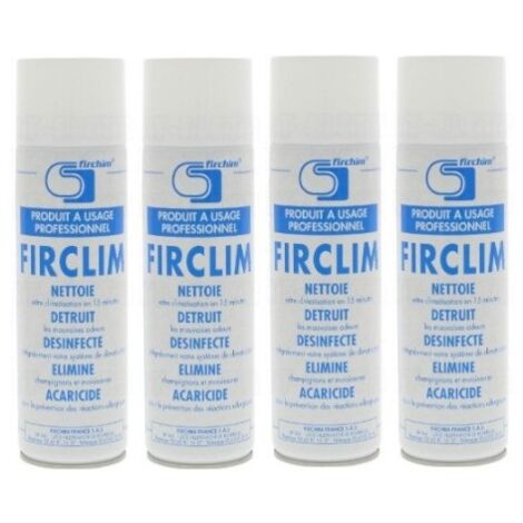 FIRCHIM Firclim 4 sprays anti bactErien, nettoyant, aErosol pour clim 500ml