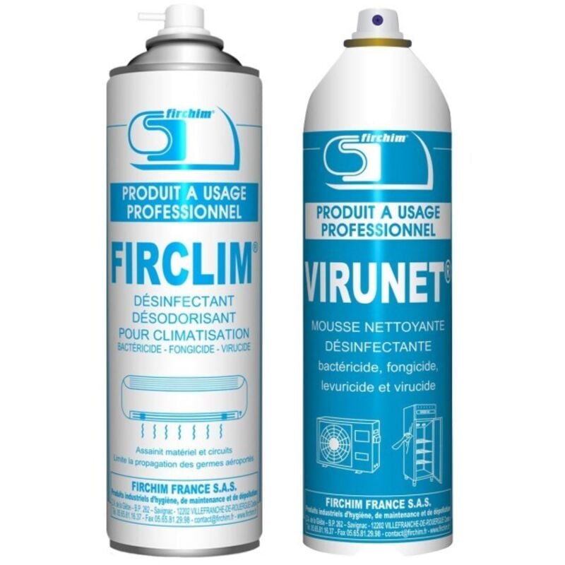 Lot Virunet plus Firclim nettoyants pour clim - Firchim