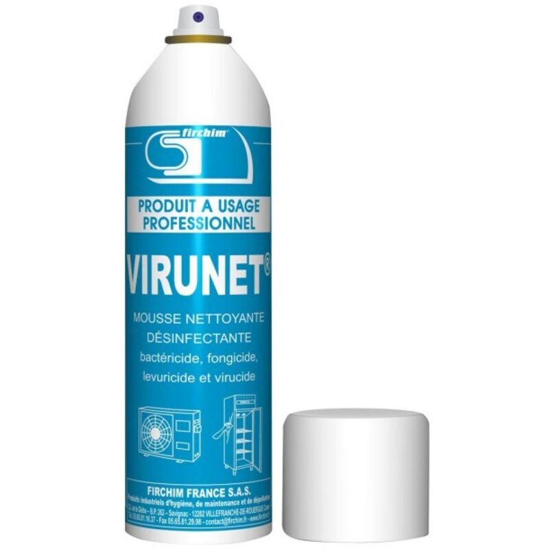 Mousse active désinfectante 500ml – Pour climatisation et surfaces – Action rapide sans couler – Ammoniums quaternaires – Firchim