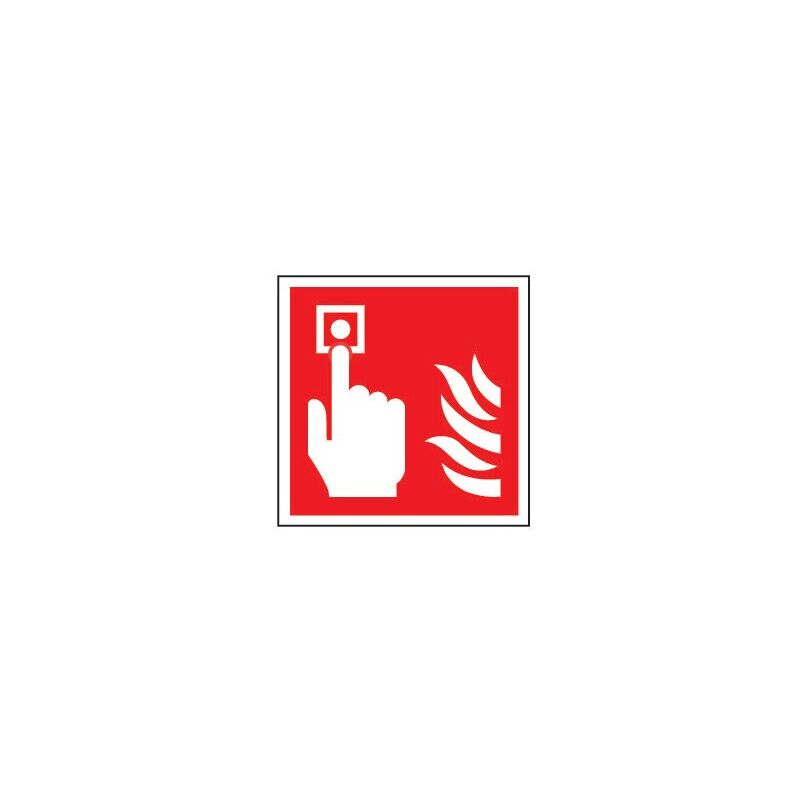 Fire Alarm Rigid pvc Sign - 200 x 200mm - Sitesafe