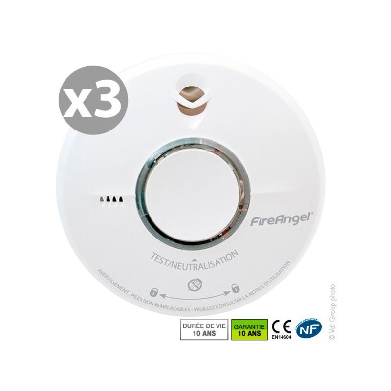 

Fire Angel - 3 Detectores de Humo NF Fire Angel ST620 -
