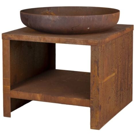 Fire Bowl with Wood Storage 62 cm Rust Esschert Design