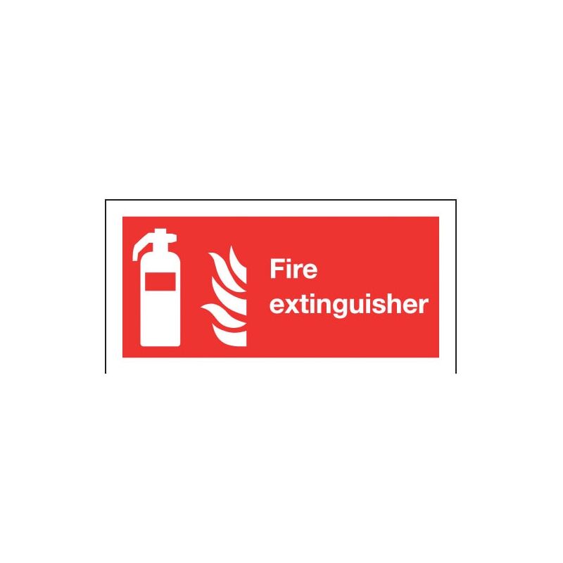 Fire Extinguisher Vinyl Sign - 200 x 100mm - Sitesafe