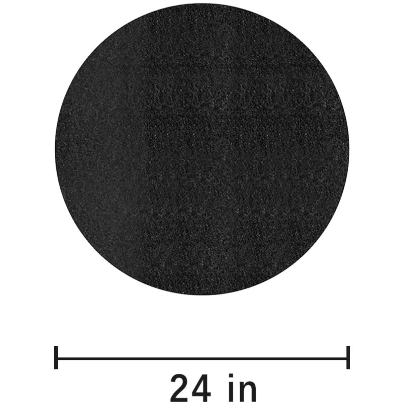 Image of ZVD - Fire Mat Fire Mat Outdoor Furnace Brazier Insulation Mat Black Round Fire Retardant 24 Inch