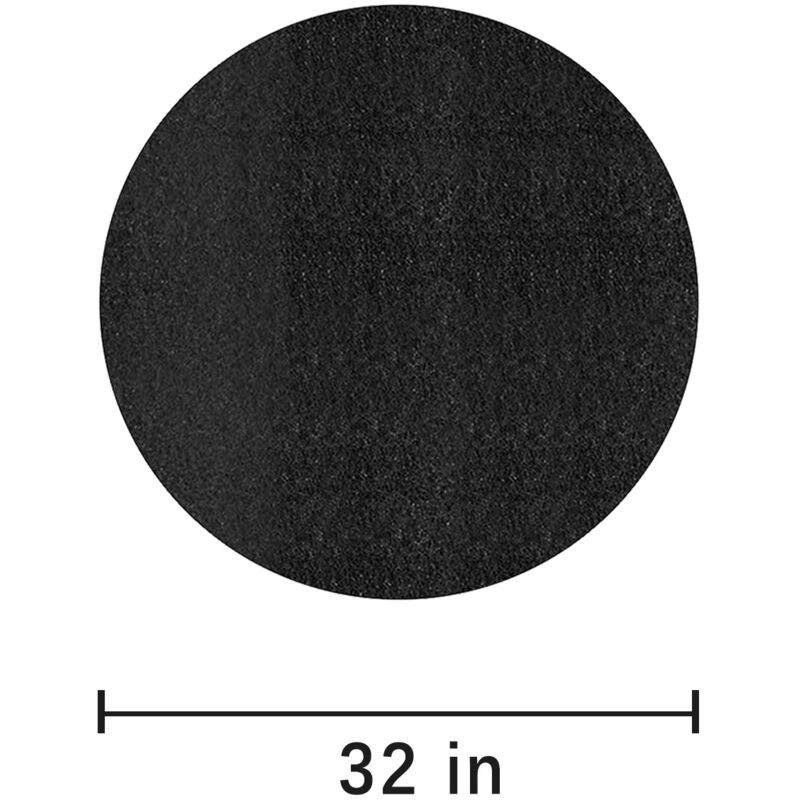 Image of ZVD - Fire Mat Fire Mat Outdoor Furnace Brazier Insulation Mat Black Round Fire Retardant 32 Inch